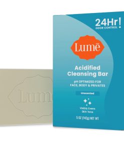 Lume Acidified Body Cleansing Bar - 24 Hour Odor Control - Removes Odor Better than Soap