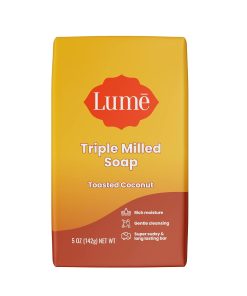 Lume Triple Milled Bar Soap - Rich Moisture & Gentle Cleansing - Paraben Free. Phthalate Free. Skin Safe - 5 ounce (Toasted Coconut)