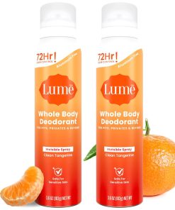Lume Invisible Body Deodorant Spray ??Whole Body Deodorant ??3.6 oz (Fresh Citrus)