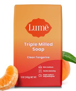 Lume Triple Milled Bar Soap - Rich Moisture & Gentle Cleansing - Paraben Free. Phthalate Free. Skin Safe - 5 ounce (Clean Tangerine)